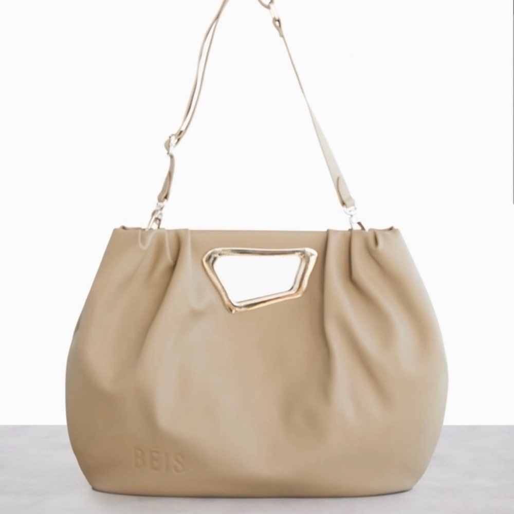 Beis Limited Edition Cactus Leather Tote in Beige